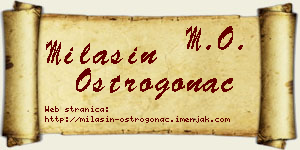 Milašin Ostrogonac vizit kartica